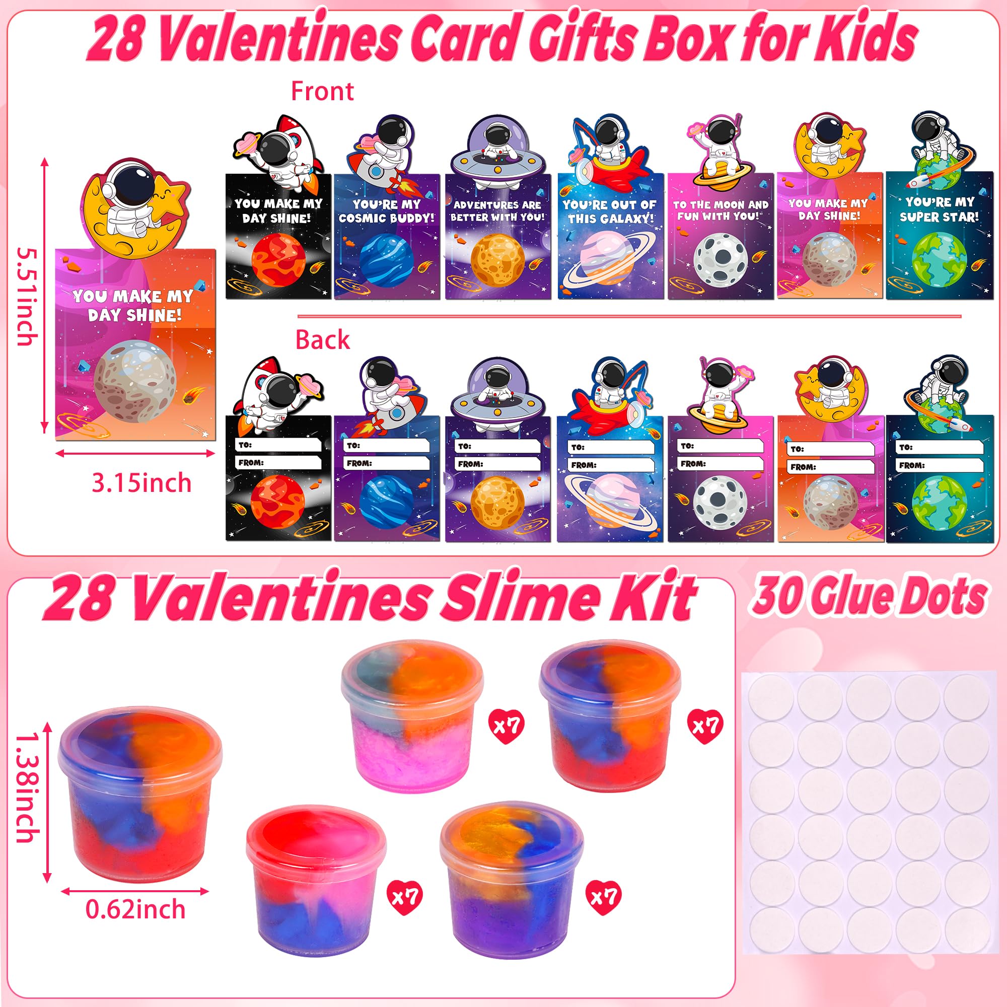 Envotek Valentine cards featuring astronauts for friendly greetings