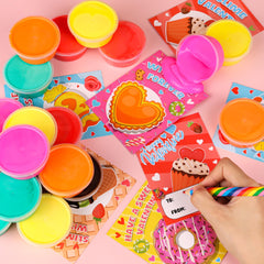 Envotek slime cups in vibrant color mixes perfect for party favors.