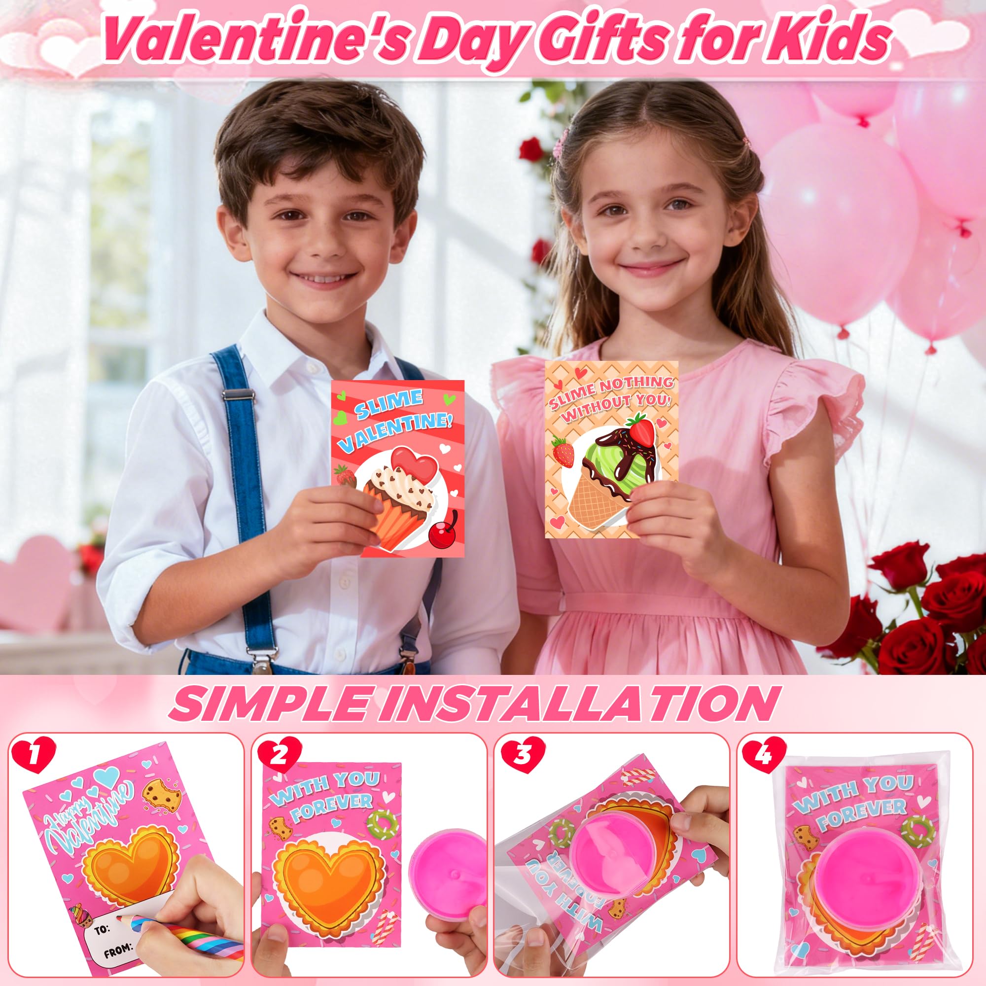 Envotek classroom Valentine kit ready for exchanges and celebrations.