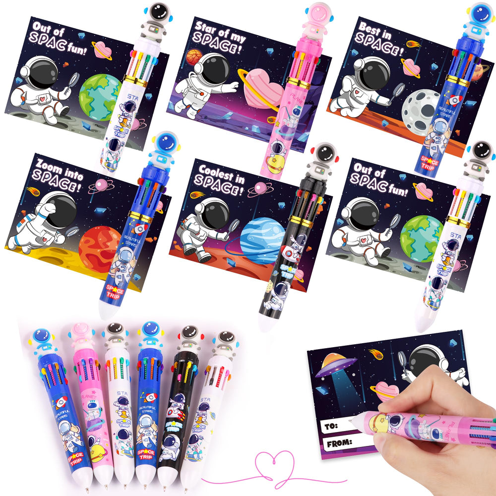 Envotek valentines classroom gift set with pens and cards for easy school exchanges.