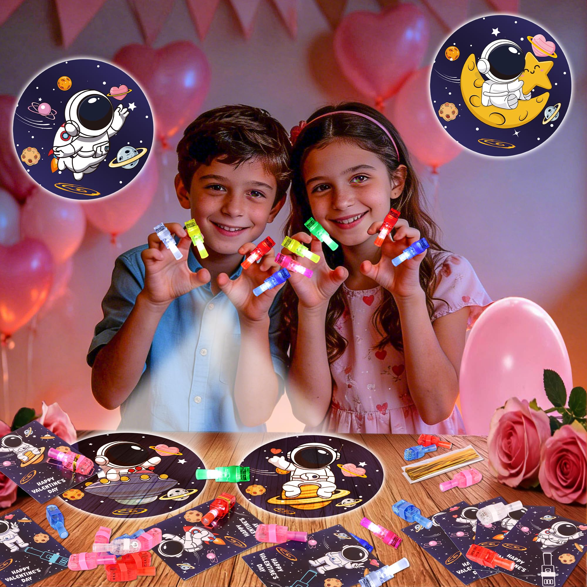 Envotek classroom gift pack includes 28 light-up cards and ties for teachers.