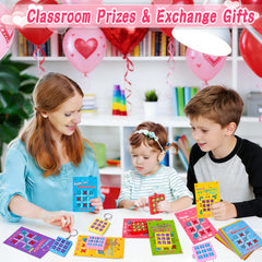 Colorful Envotek valentines party favors for classroom celebrations.