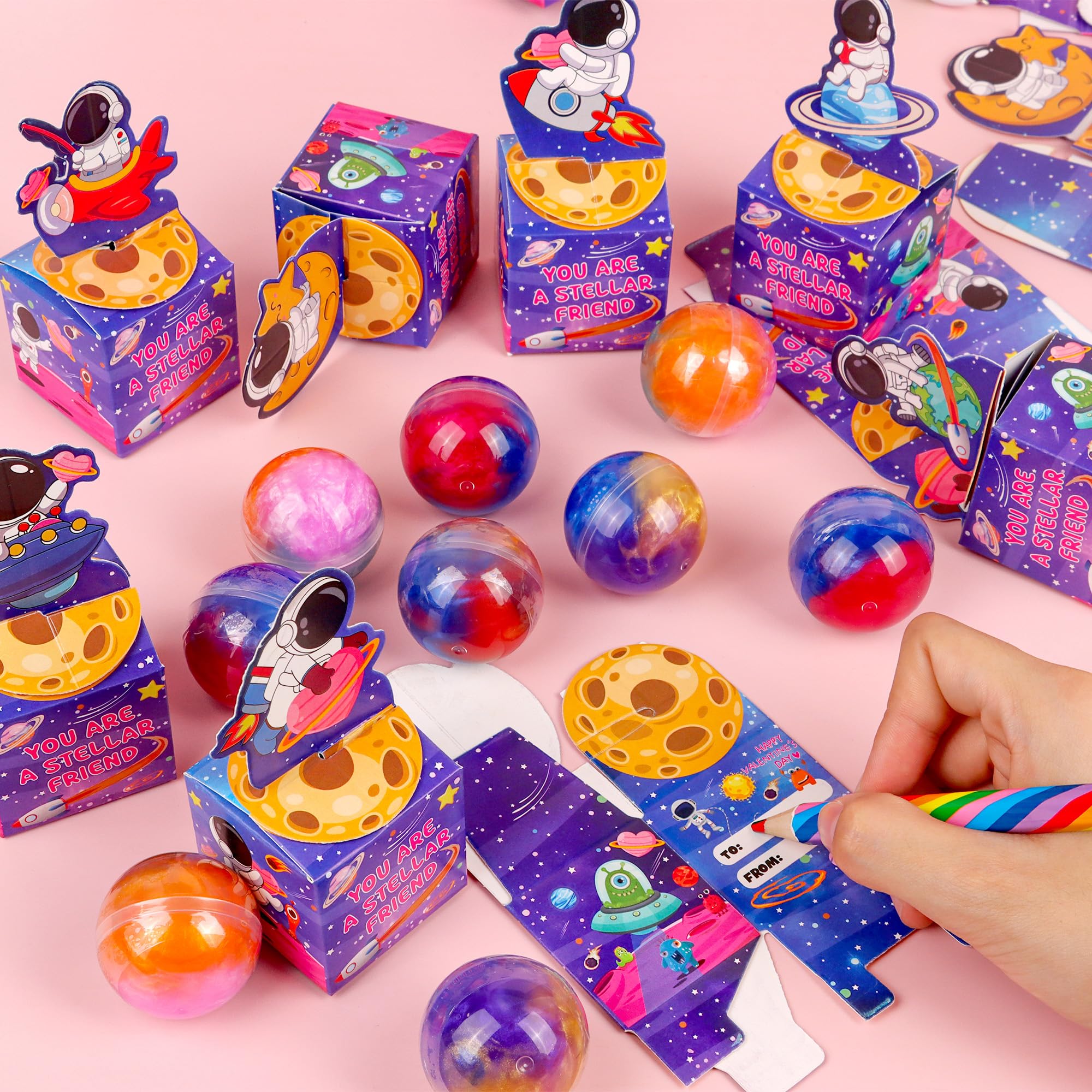 Envotek seven design slime kit supports easy in class Valentine exchanges.