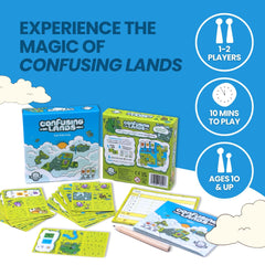 Envy Born Games Confusing Lands pocket size box for travel days
