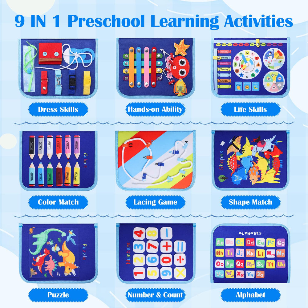 Envyvip Busy Board close-up of letters and numbers supporting literacy skills