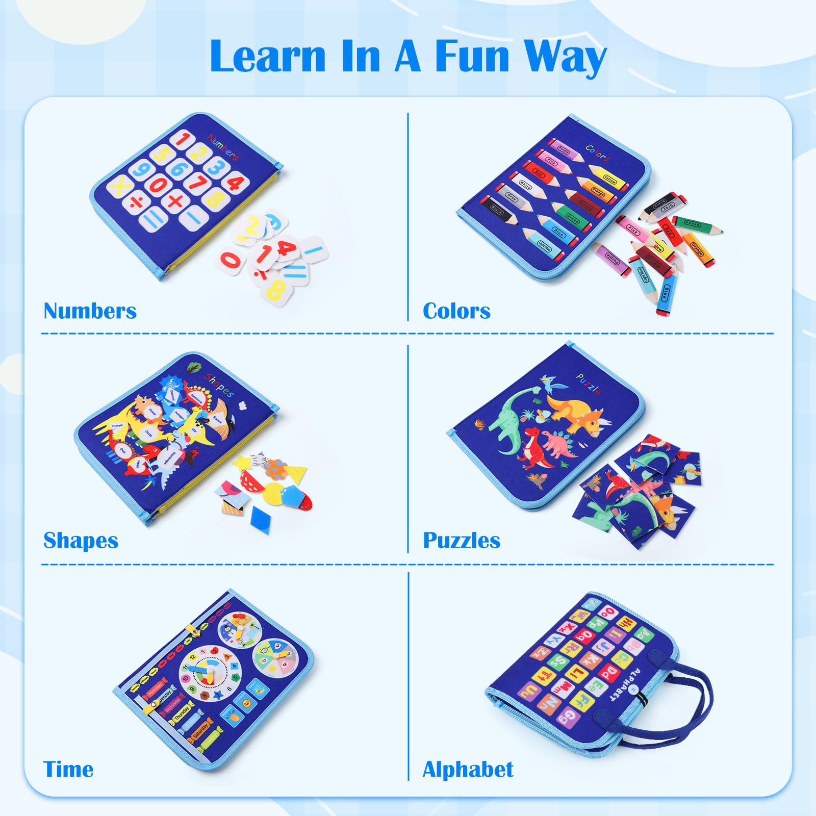 Envyvip Busy Board color matching and puzzle area for cognitive growth