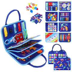 Envyvip Busy Board front view highlighting educational activities for early learning