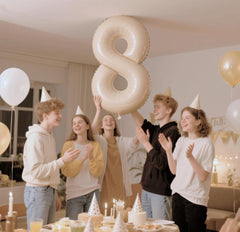 Enyeopd 18th cream number balloon, perfect for birthdays and festive decor.