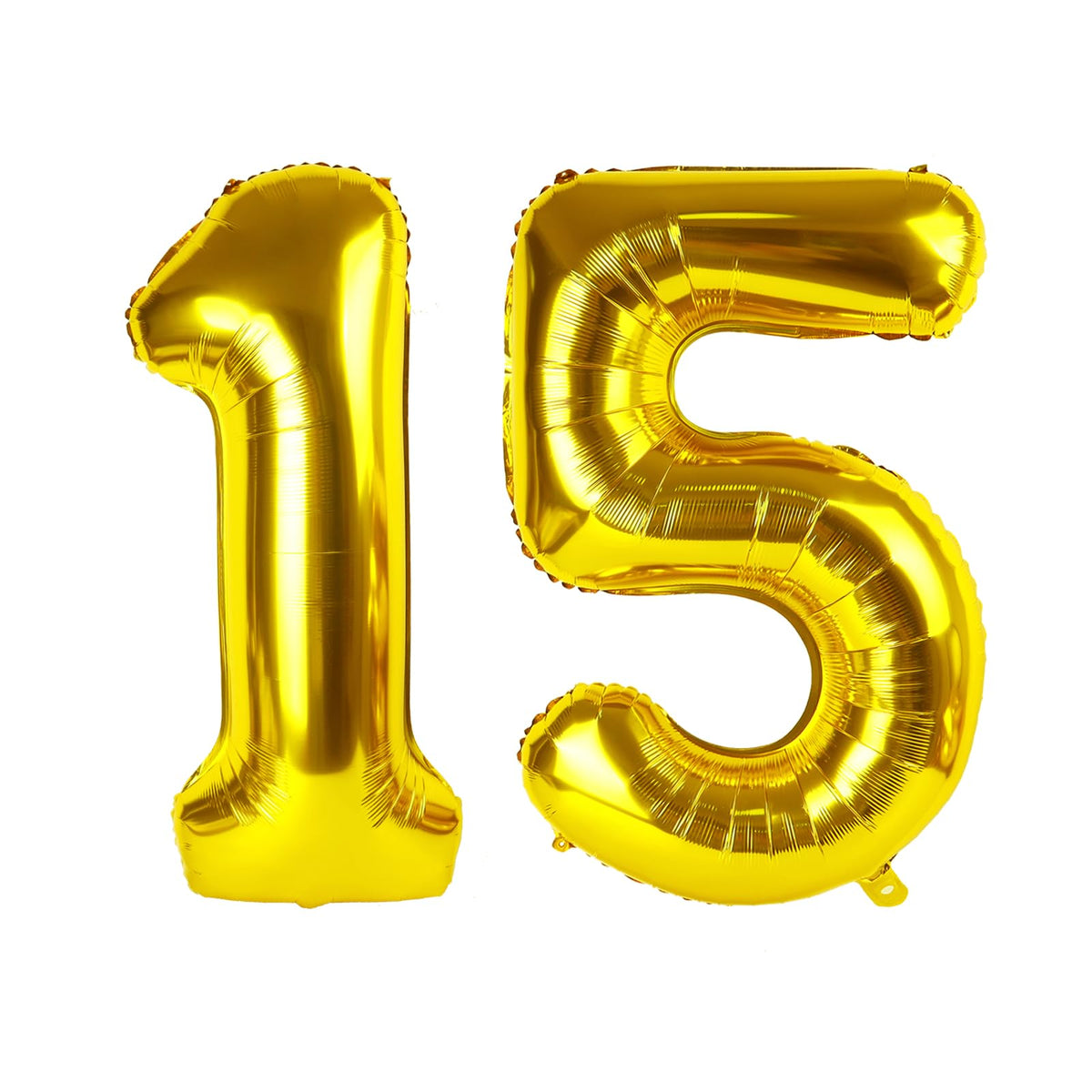 Enyeopd 40-inch gold 15-number balloon for milestone birthday photos