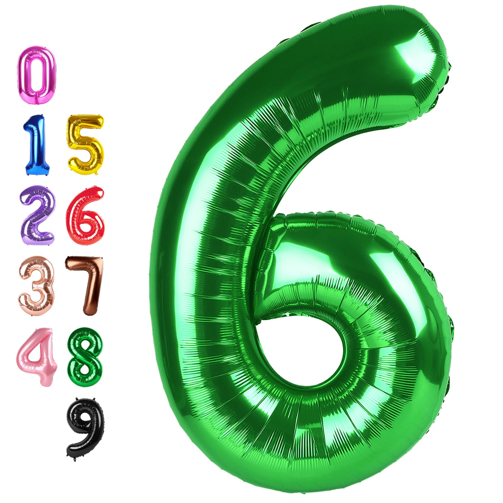 Enyeopd 40-inch number 6 balloon for bold birthday displays.