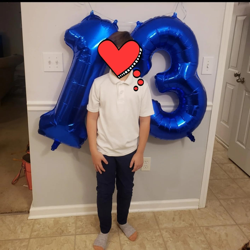 Enyeopd 40-inch number balloon 13 in dark blue for memorable celebrations