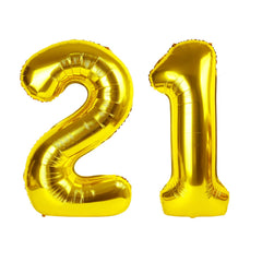 Enyeopd 40inch gold number balloon for standout birthday decor