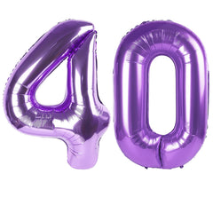Enyeopd 40inch purple number balloon for bold birthday decor.