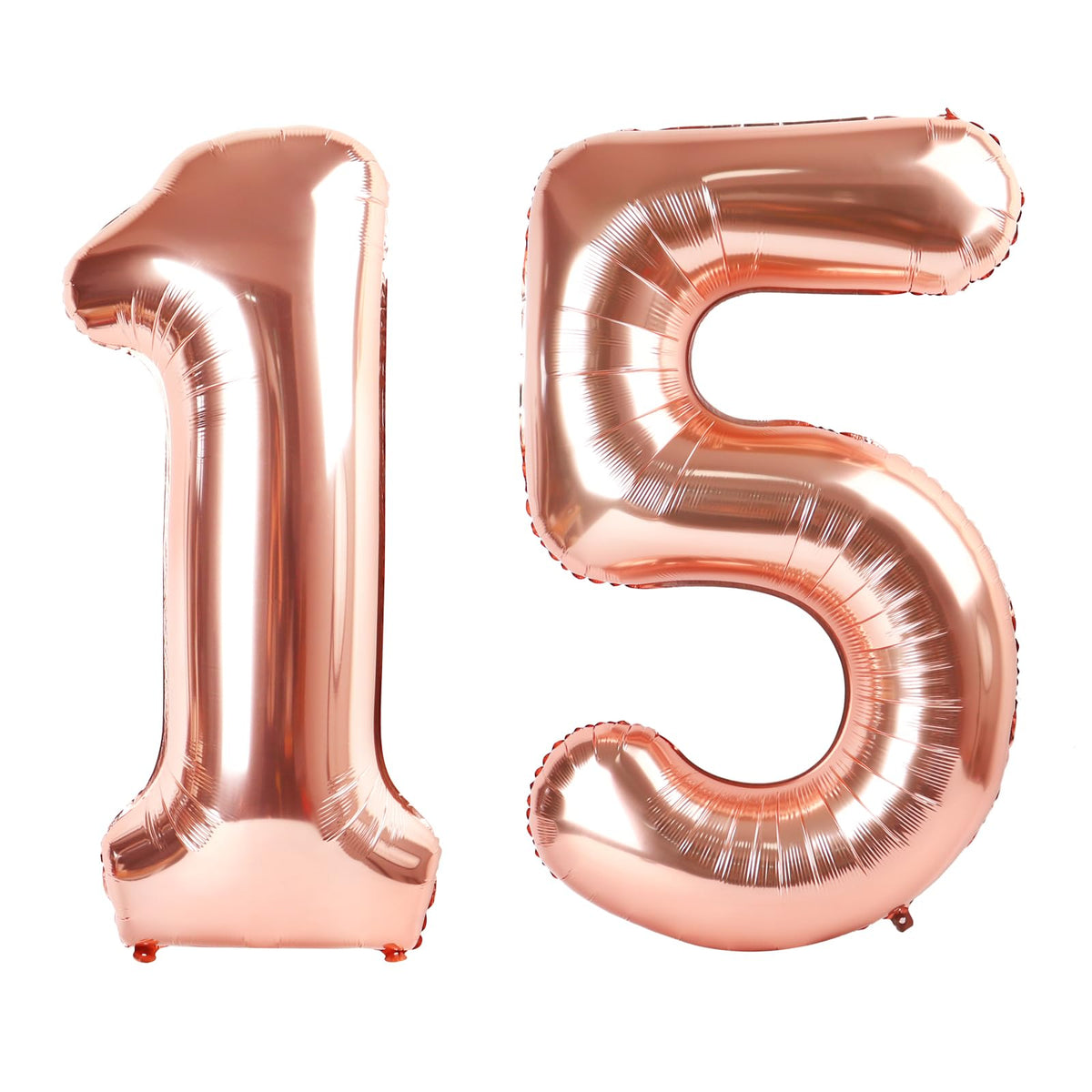 Enyeopd 40-inch rose gold 15-number balloon for photo-worthy birthday displays.