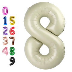 Enyeopd 8th cream number balloon, ideal for milestone celebrations and photos.