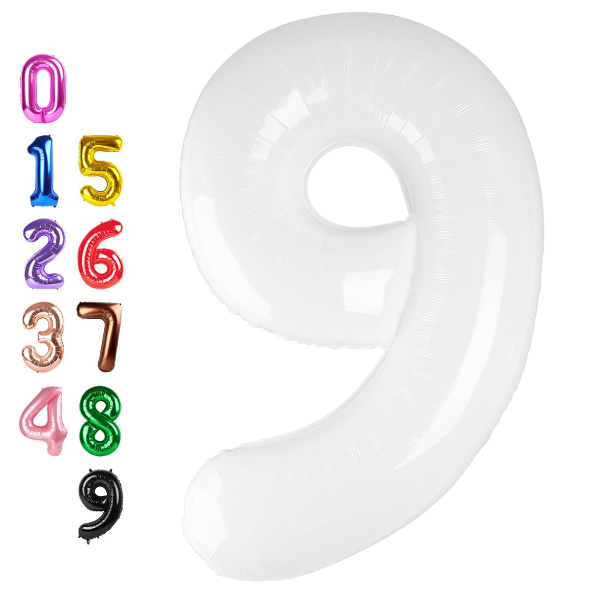 Enyeopd 9th birthday 40-inch balloon enhances milestone decor.
