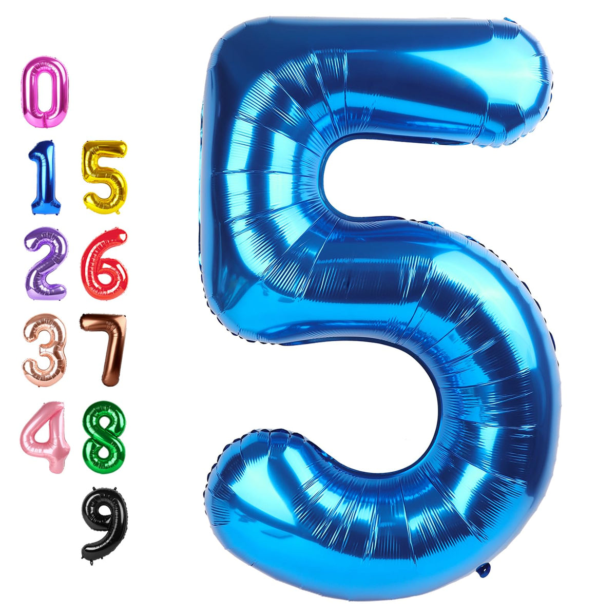 Enyeopd Balloons Number 5 dark blue 40-inch balloon for bold birthday decor