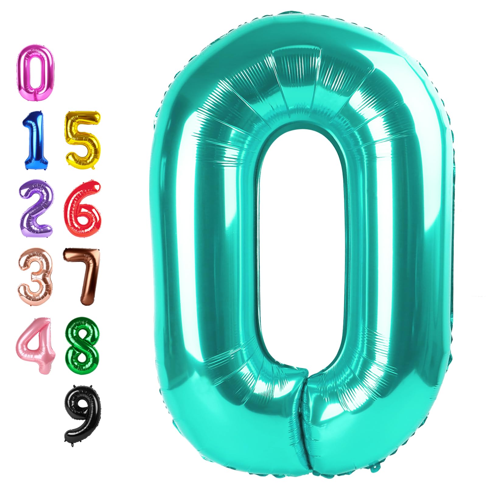 Enyeopd balloon numbers 40inch blue-green option for eye-catching party decor