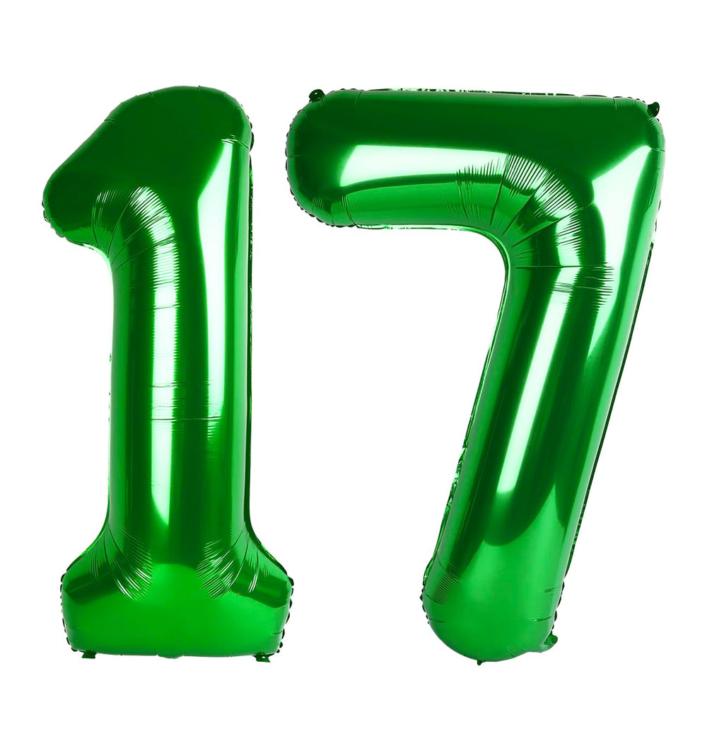 Enyeopd 40-inch dark green balloon numbers for a bold milestone backdrop