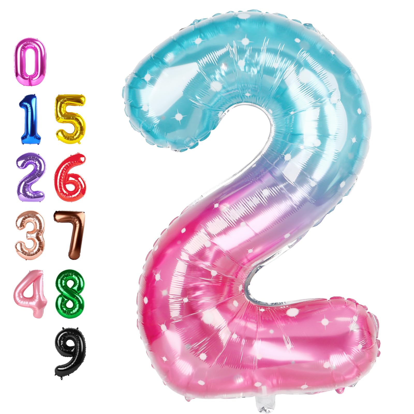 Enyeopd blue 40-inch birthday number balloon adds bold centerpiece decor