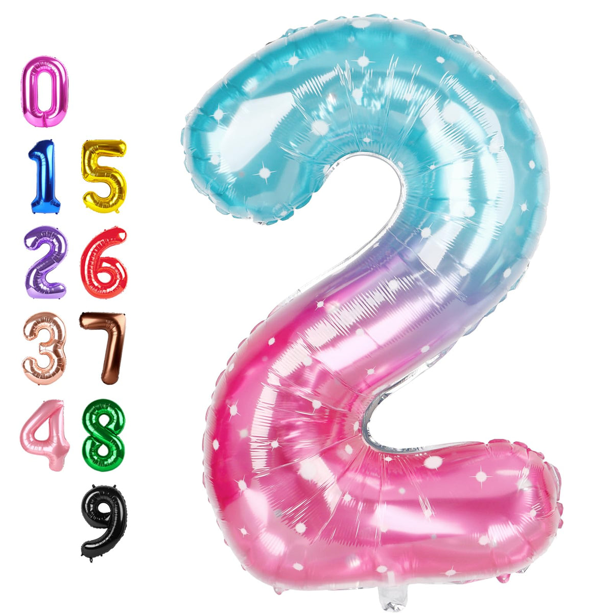 Enyeopd blue 40-inch birthday number balloon adds bold centerpiece decor