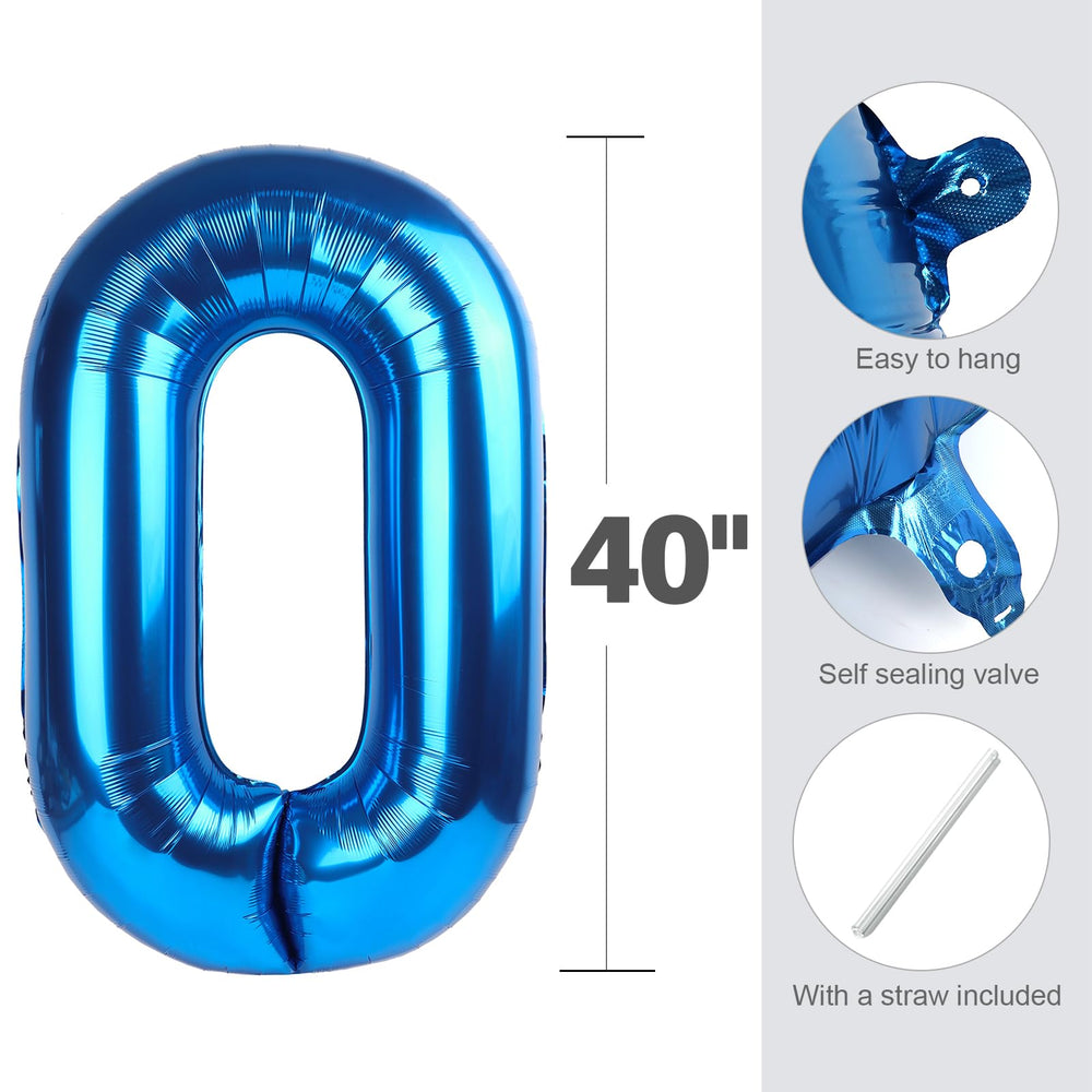 Enyeopd birthday decor number balloon stack creates dynamic table or backdrop visuals.