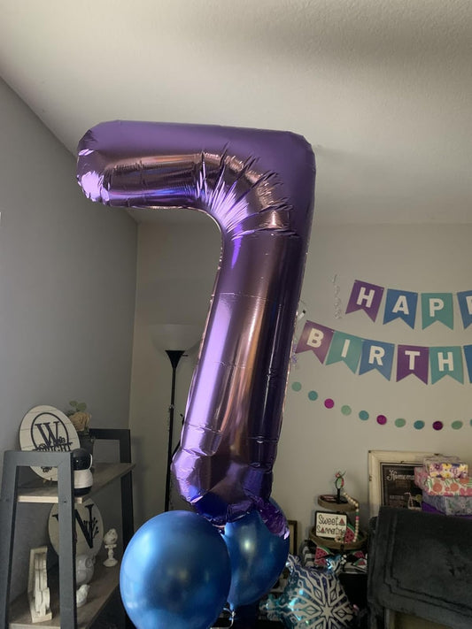 Enyeopd color-variant number balloon, 40-inch size, enhances themed party decor