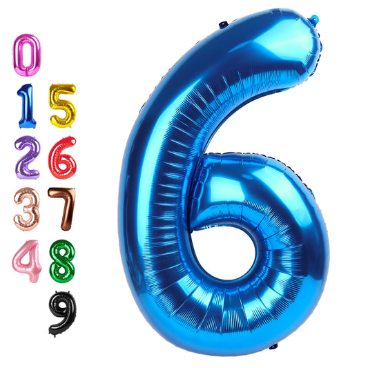 Enyeopd dark blue 6-number balloon ready for birthday decor