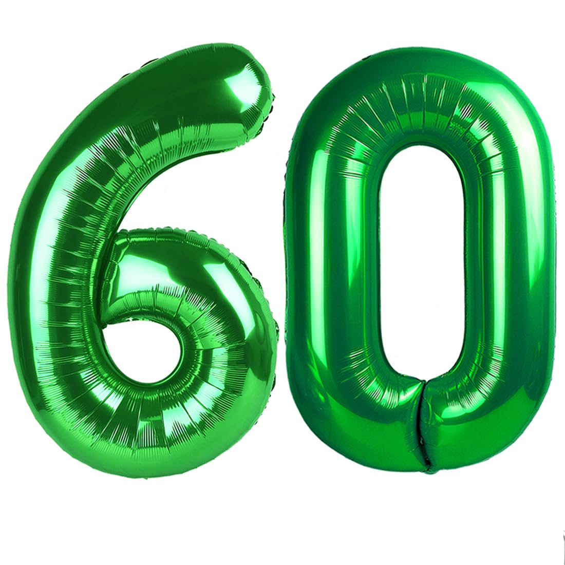 Enyeopd giant 60-number balloon in dark green for bold milestone displays.