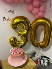 Enyeopd 30th birthday photo prop in gold for memorable celebrations