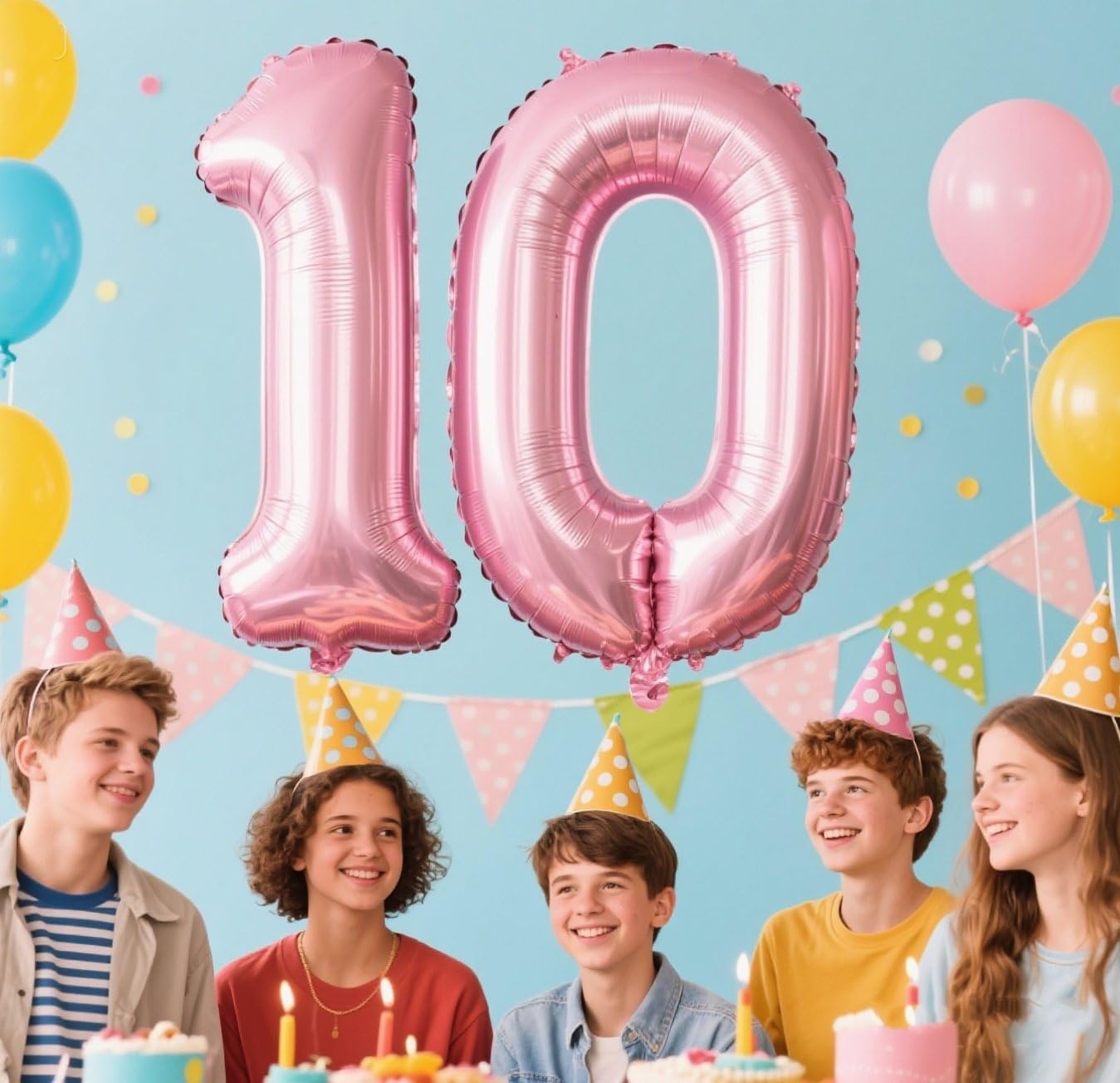 Enyeopd large number balloons hanging display for quick party transformation