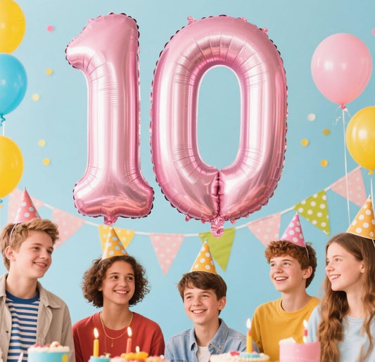 Enyeopd large number balloons hanging display for quick party transformation
