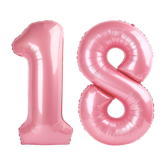 Enyeopd 18-number balloon 40 inch pink for bold party decor