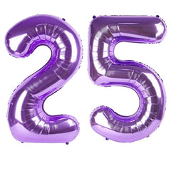 Enyeopd Number 25 purple balloon, 40-inch, ideal for milestone photo props.