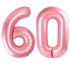 Enyeopd number 60 balloon 40 inch in pearl pink for milestone celebrations