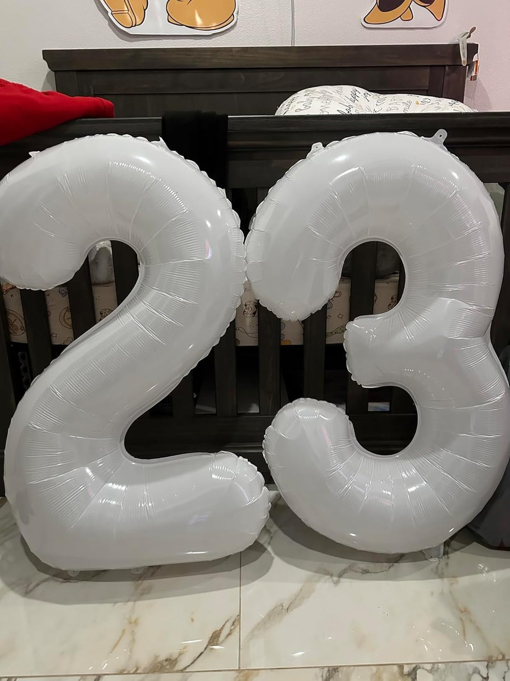 Enyeopd number balloon 40 inch closeup highlighting durable, vibrant color for party decor