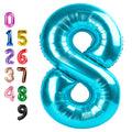 Enyeopd number balloon 40inch light blue, bold centerpiece for celebrations.