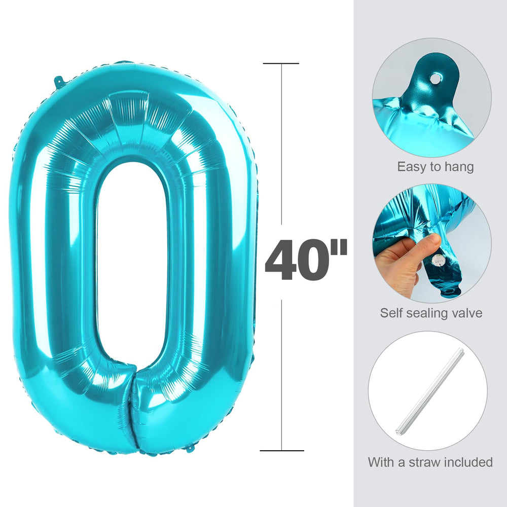 Enyeopd number balloon birthday display complements celebrations like graduations.