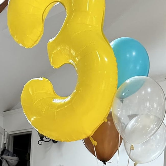 Enyeopd number balloon color options showcase vibrant hues for themed parties.