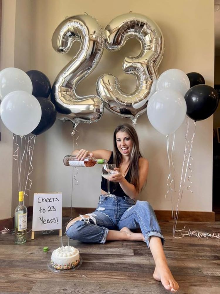 Enyeopd number balloons range 1 to 60 for milestone celebrations