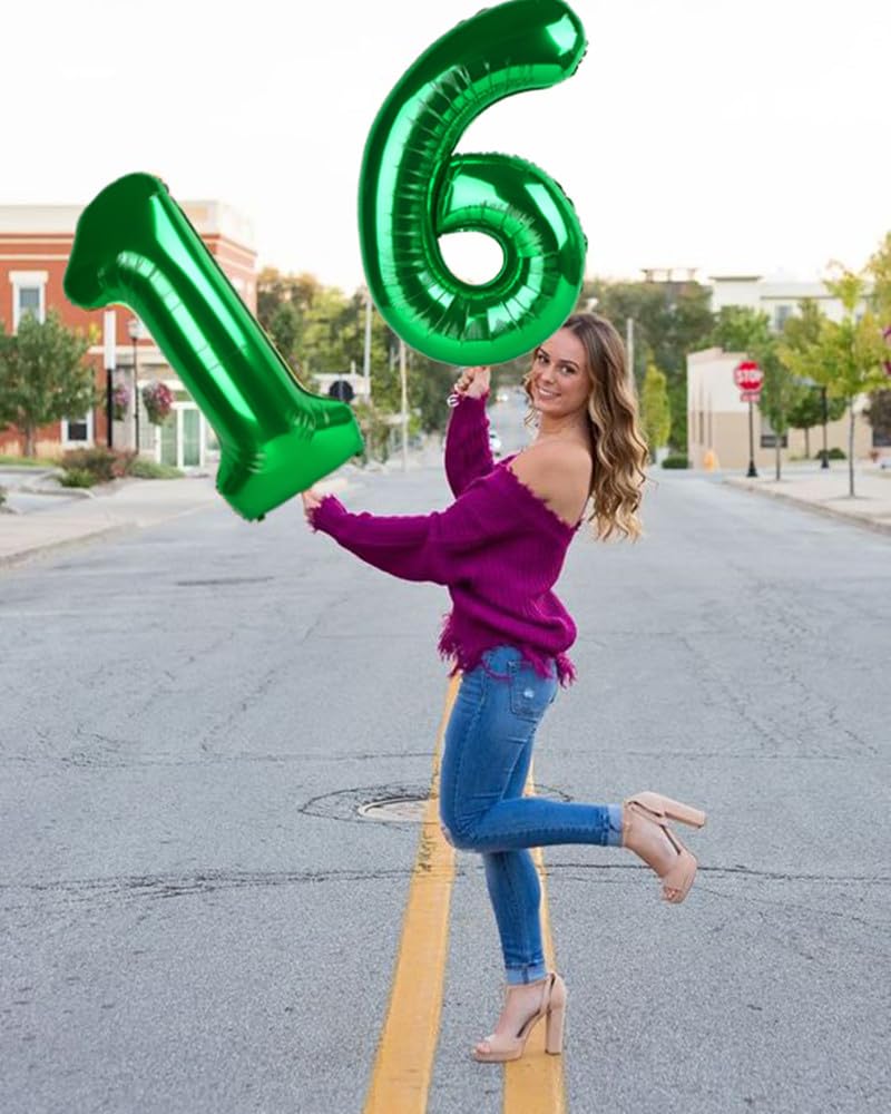 Enyeopd large 40-inch number balloon ready to hang for quick party transform.