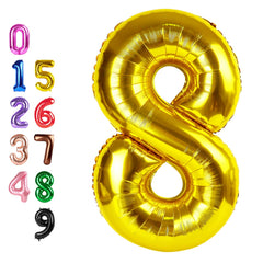 Enyeopd gold 40 inch number balloon for stylish birthday decor