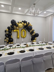 Enyeopd blue 40-inch number balloon creates vibrant focal point for celebrations