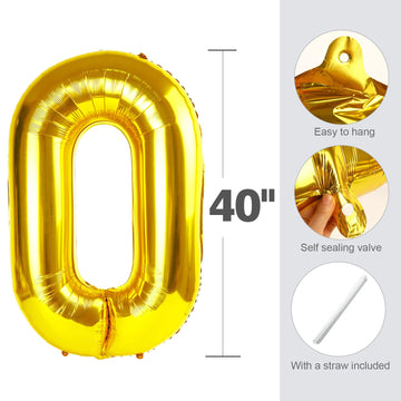 Enyeopd purple 40-inch number balloon adds luxe color for anniversaries