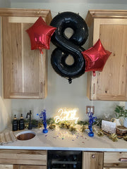 Enyeopd easy-setup number balloon for quick party transformation.