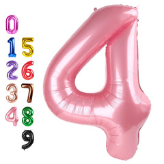Enyeopd Pearl Pink 40inch number balloon for 4th birthday; ideal focal decor.