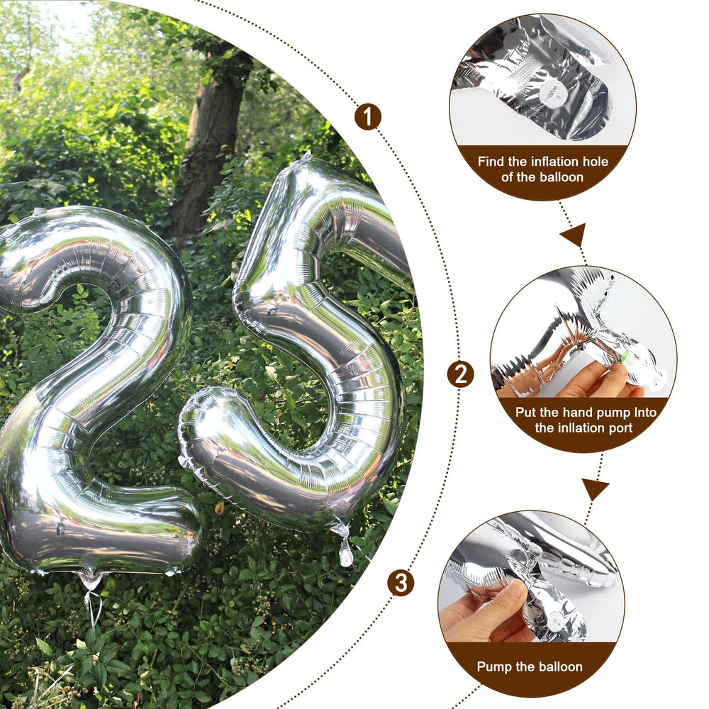 Enyeopd 9-silver balloon, striking focal point for 9th birthday parties and photos