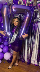 Enyeopd purple number balloon 40 inch 14 for milestone anniversaries