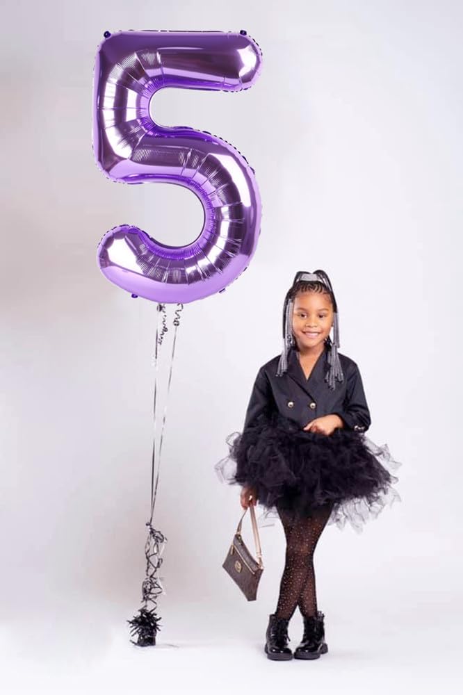 Enyeopd purple number balloon ready for elegant wedding anniversary displays.