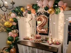 Enyeopd rose gold 21-number balloons ideal for proposals and anniversaries.